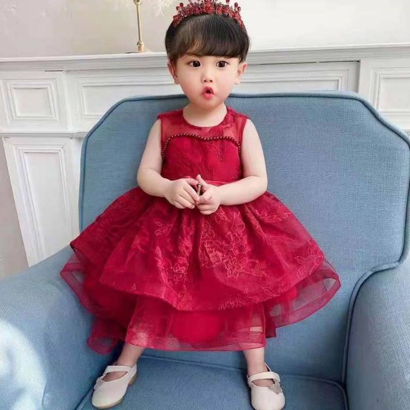 Baige Summer Infant ทารกแรกเกิดเด็กผู้หญิง Frock Design วันเกิดงานแต่งงานงานแต่งงานชุดเทล