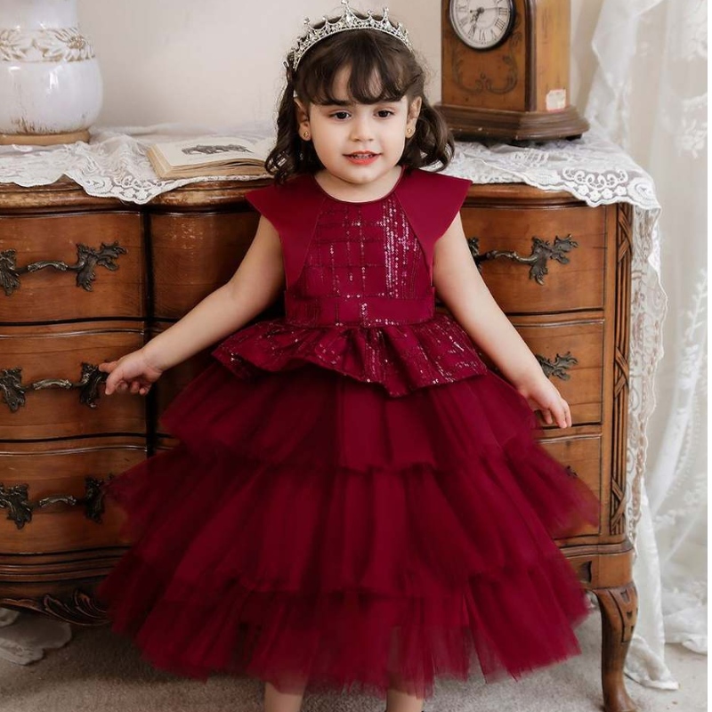 Baige การออกแบบใหม่เด็กวัยหัดเดินเด็กผู้หญิงทารกเจ้าหญิง Tulle Tutu Dress Kids Wedding Party Dresses