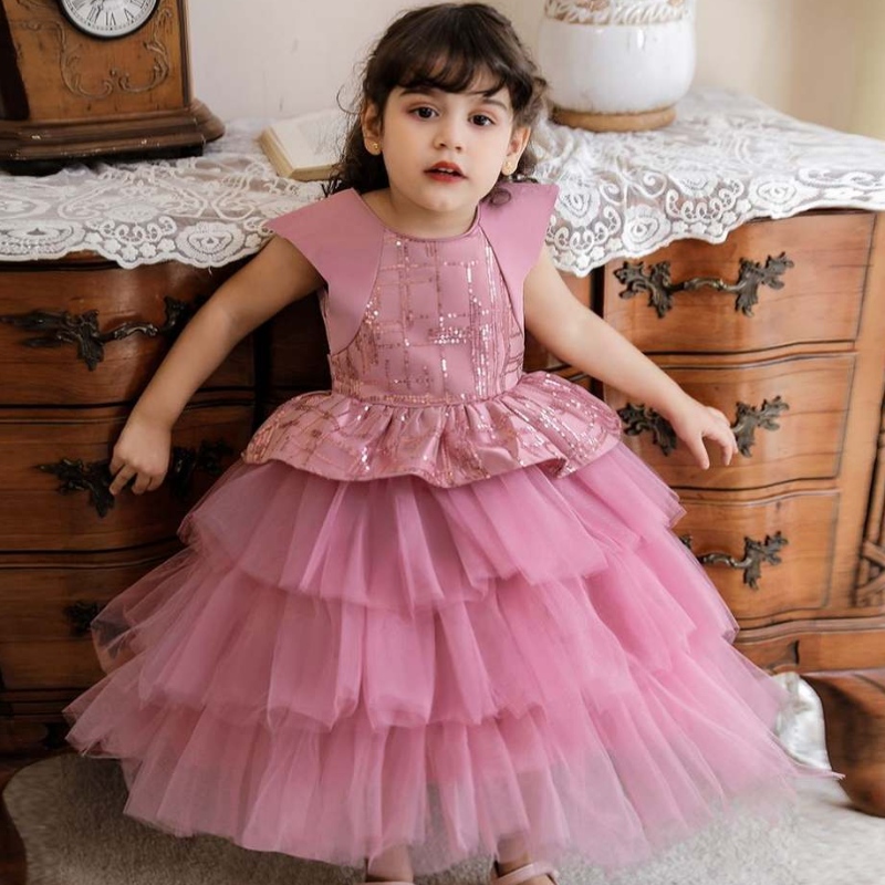 Baige การออกแบบใหม่เด็กวัยหัดเดินเด็กผู้หญิงทารกเจ้าหญิง Tulle Tutu Dress Kids Wedding Party Dresses