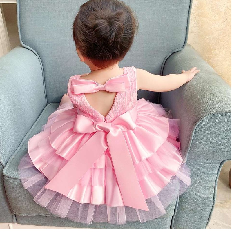 Baige Children Dresses Cake Frock Design สำหรับชุดวันเกิด 0-2y