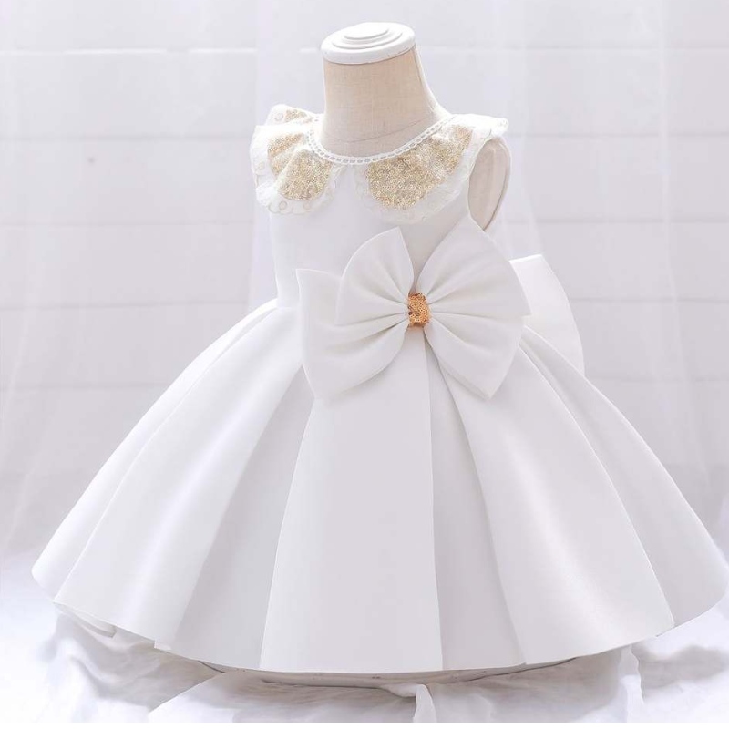 Baige ใหม่ Born Baby Girl Party สีขาว Communion ชุดบัพติศมาชุดเด็กทารก