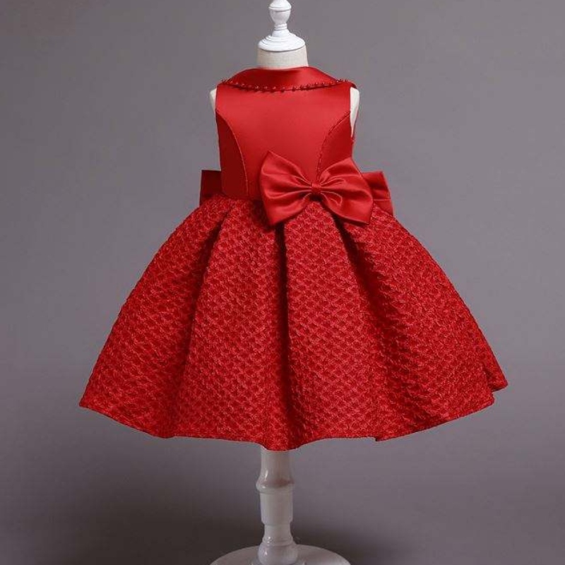 Baige Flower Girls Dresses Satin Design Kids 3 ถึง 10 ปีเด็ก ๆ การแสดง DS001