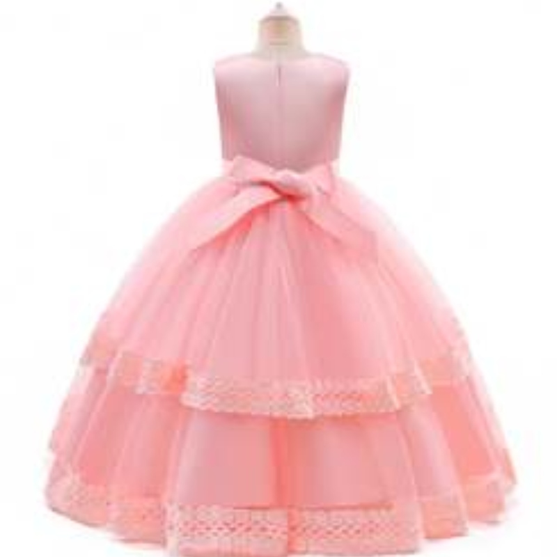 Baige Long Elegant เด็กชุดแต่งงานวัยรุ่นชุดเด็กชุดราตรีปาร์ตี้สวมใส่อายุ 3-15 ปี