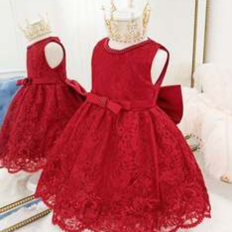 Baige Kids Party Dresses Baby Girl Frock เด็กชุดแรกเกิดชุดสาวดอกไม้ชุดสาว