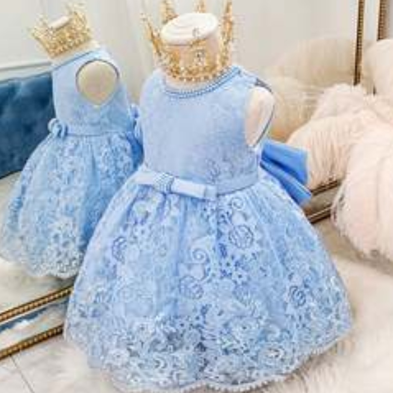 Baige Kids Party Dresses Baby Girl Frock เด็กชุดแรกเกิดชุดสาวดอกไม้ชุดสาว