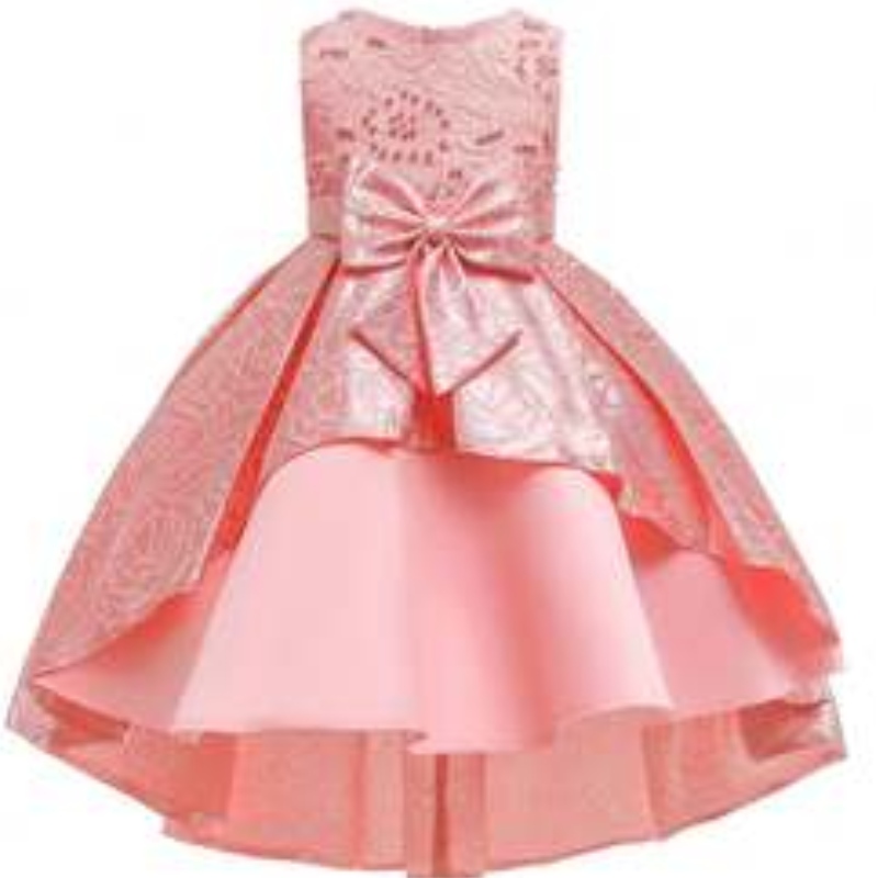 Baige Boutique Clothing Girls Party Dresses Satin Children Designs เสื้อผ้ายาว T5176