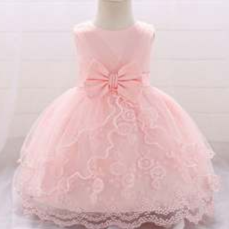 ขายส่ง Summer Baby Prom Christening Dress งานแต่งงานชุดดอกไม้ 1-2 ปีวันเกิดบอล Gown L1869xz