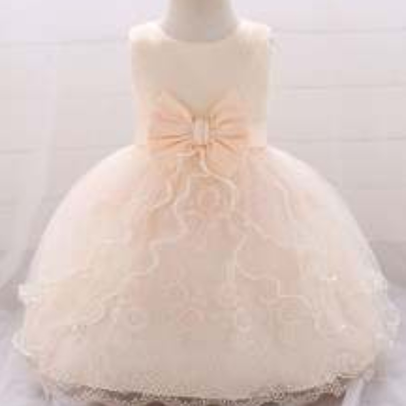 ขายส่ง Summer Baby Prom Christening Dress งานแต่งงานชุดดอกไม้ 1-2 ปีวันเกิดบอล Gown L1869xz