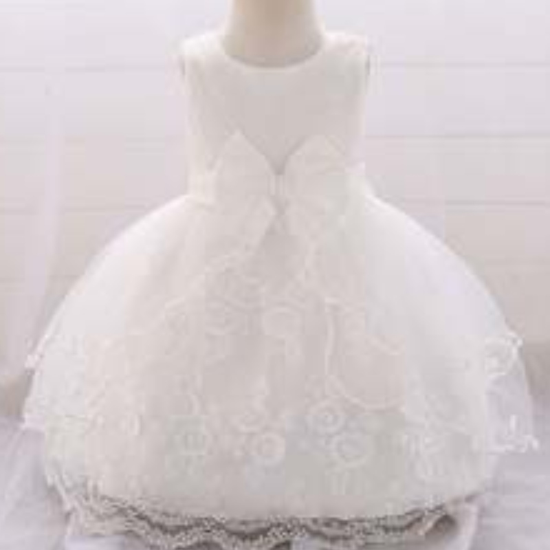 ขายส่ง Summer Baby Prom Christening Dress งานแต่งงานชุดดอกไม้ 1-2 ปีวันเกิดบอล Gown L1869xz