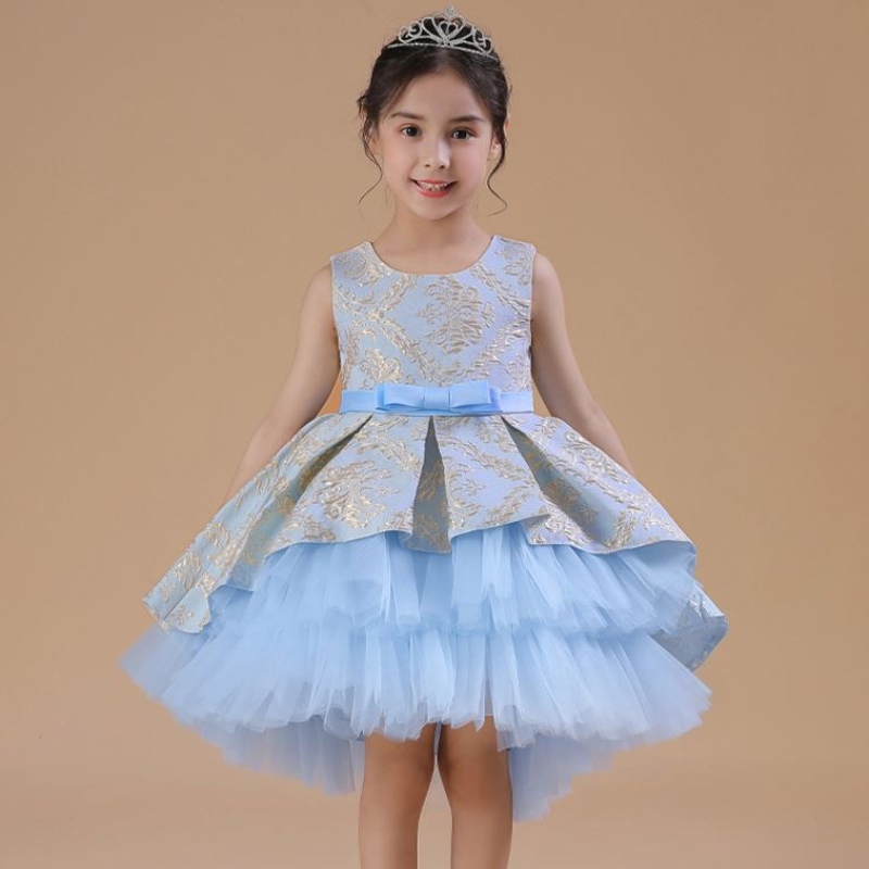 Baige 3-12y Flower Girl Fluffy Dress Factory Wholesale Boutique Kids Clothing Princess Tutu กระโปรง 2171