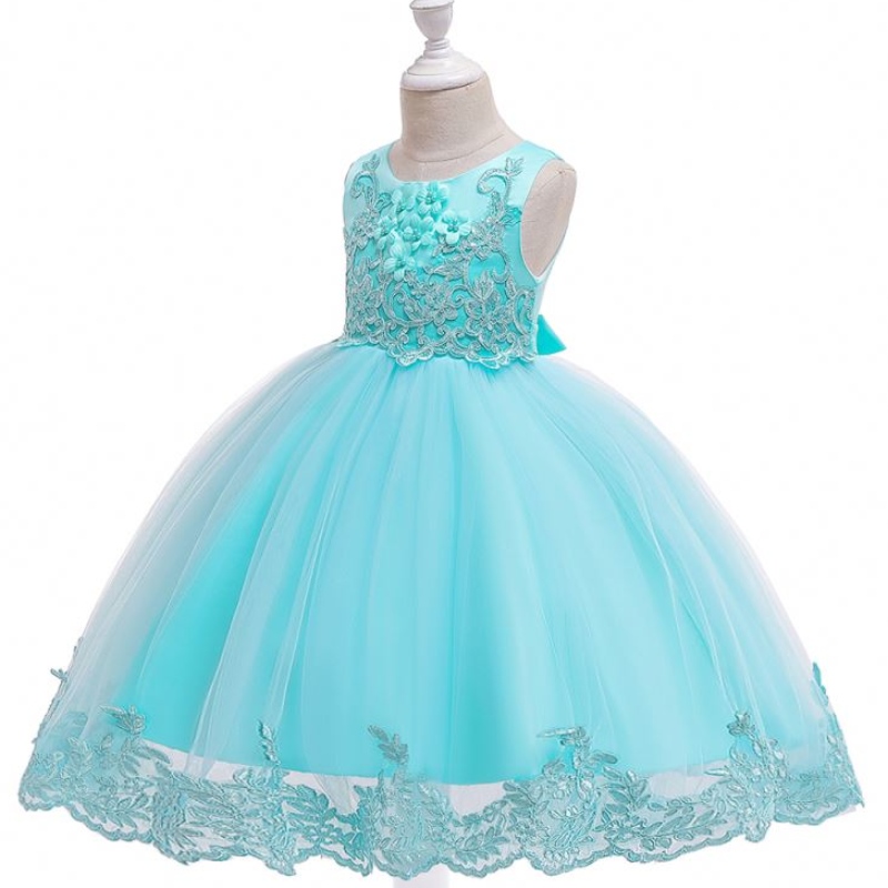 Baige Girl Princess Luxury Dresses แขนเสื้อเดรสเด็กชุดเด็กชุดวันเกิดปาร์ตี้วันเกิด l5097