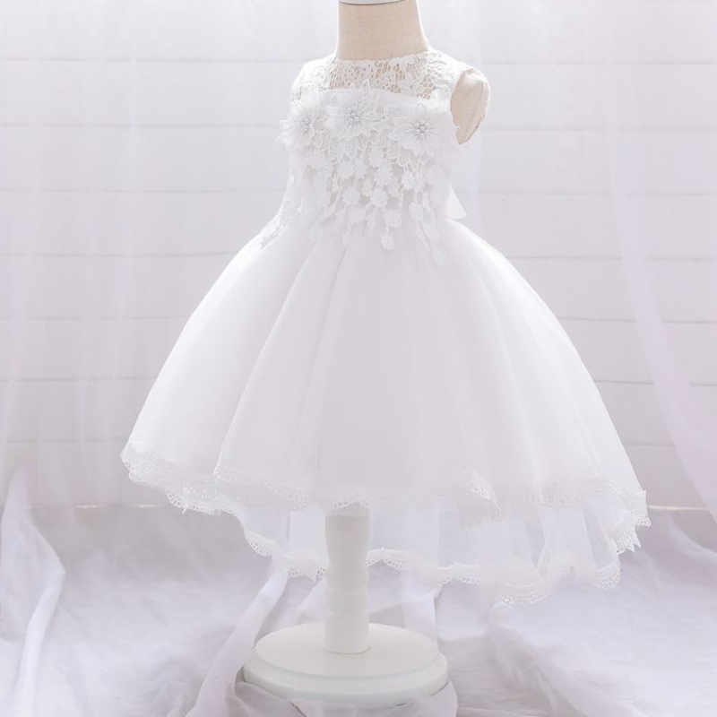 Baige Flower Girls Wedding Wedding Baby Girls Christening Princess Tailing Dresses T1938xz