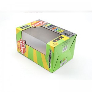 ของเล่นอิเล็กทรอนิกส์กล่องกระดาษลูกฟูกบรรจุภัณฑ์การพิมพ์หน้าต่างโปร่งใสออกแบบระดับไฮเอนด์