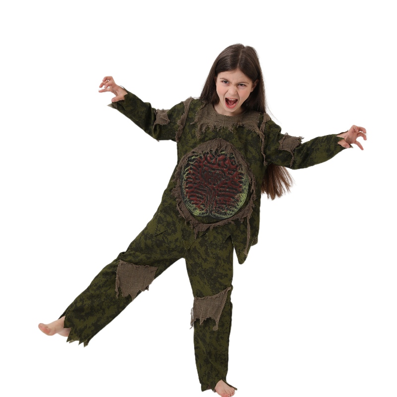 Swamp Monster Thing Halloween Scary Terror Cosplay เครื่องแต่งกายสำหรับเด็กเสื้อผ้า Viscera ที่น่ากลัว Ghost Zombie Camouflage