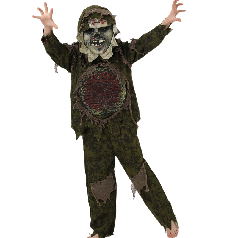 Swamp Monster Thing Halloween Scary Terror Cosplay เครื่องแต่งกายสำหรับเด็กเสื้อผ้า Viscera ที่น่ากลัว Ghost Zombie Camouflage