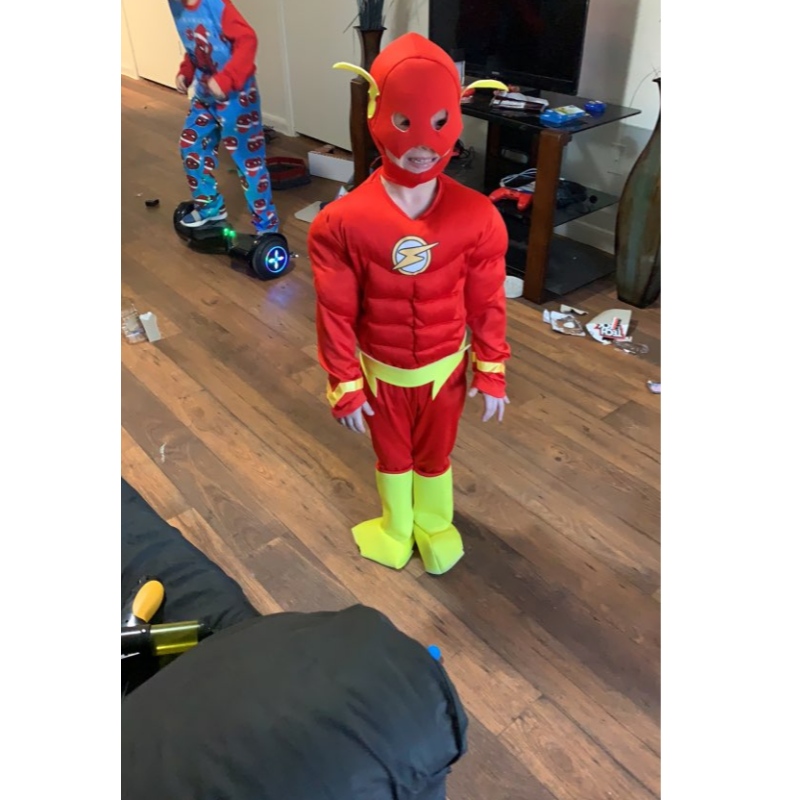 Boy the Flash Muscle Superhero ชุดแฟนซีเด็กแฟนตาซีการ์ตูนภาพยนตร์ Carnival Party Halloween Cosplay เครื่องแต่งกาย