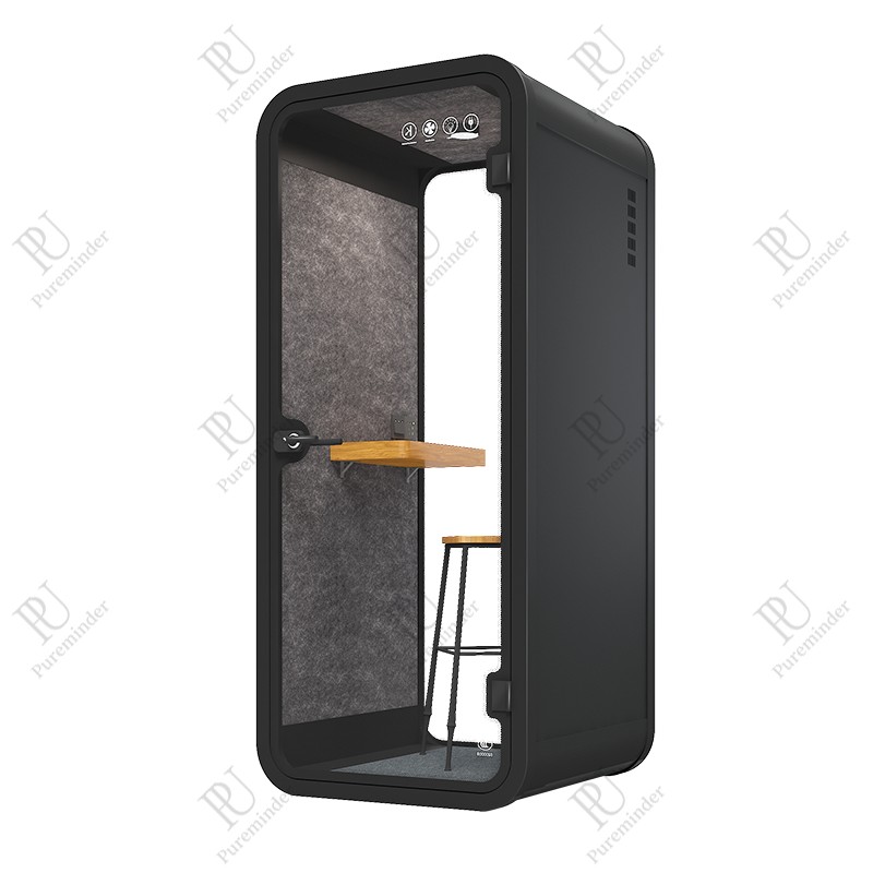 PureMinder S Size Soundproof Booth ส่วนตัวความเป็นส่วนตัวแบบพกพาความเงียบสำหรับการประชุมที่บ้านและสำนักงาน