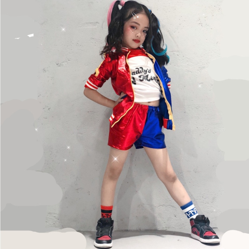 Carnival Har Li Kids Kids Girls Cosplay Costumes Quinn Monster Jacket Jacket Pants ชุดเสื้อยืดชุดปาร์ตี้เสื้อผ้า