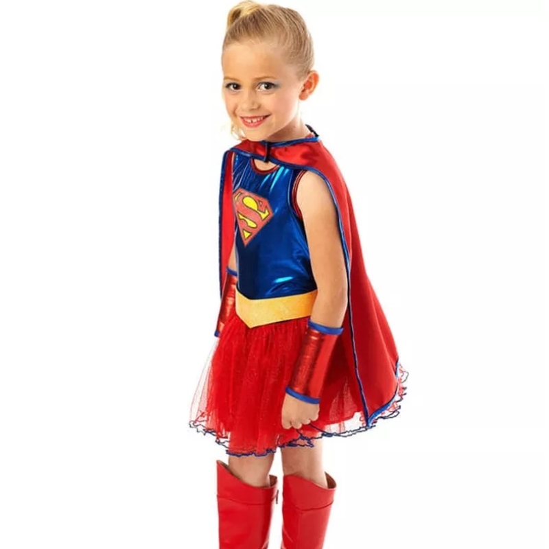 Sale Sale Justice League Child \\ s Supergirl Tutu Dress Halloween Costumes สำหรับสาว ๆ