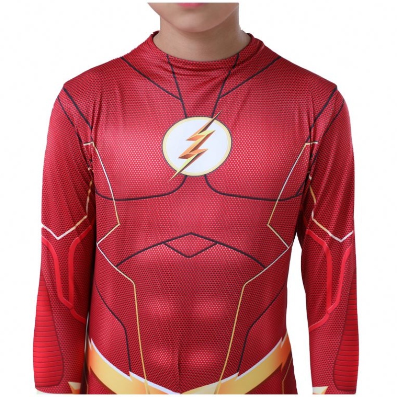 ผู้ใหญ่วัยเด็กเด็ก Comic Fantasia Superhero Halloween Carnival Party Outfit Cosplay ชุดสูทของเด็ก Flash Man \\