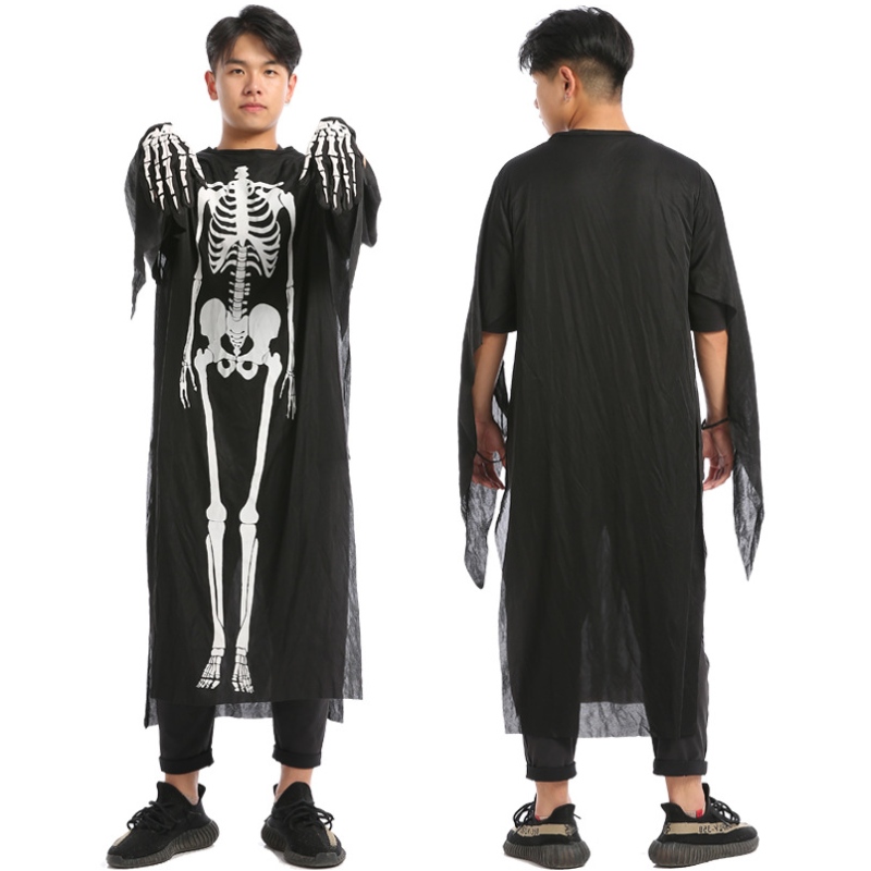 Wholesale Halloween Cossplay Costume Skeleton Skeleton Cape Ghost เครื่องแต่งกายพร้อมหน้ากากสำหรับเด็ก