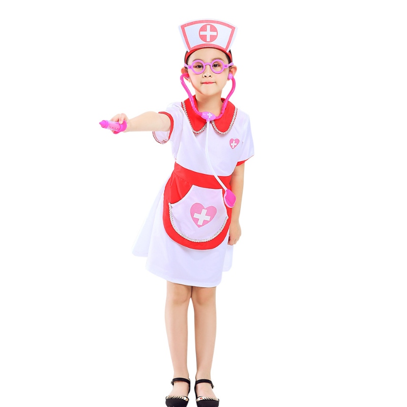 สาวพยาบาลแกล้งเล่นชุดแต่งกายชุดและชุดของเล่น