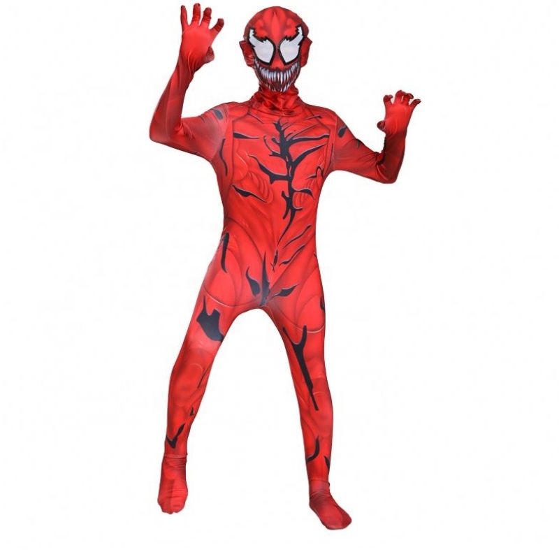 ภาพยนตร์ Red Marvel พิเศษบอดี้สูทผู้ใหญ่เด็ก Superhero Onesie แน่นฮาโลวีนแมงป่องพิษแมงมุมคอสเพลย์