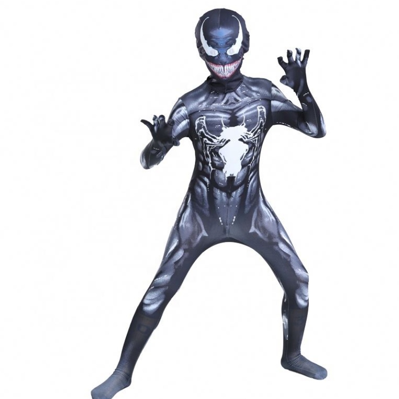 ภาพยนตร์หลายเรื่อง Superhero Halloween คอสเพลย์สำหรับผู้ใหญ่&kids Spiderman Venom Jumpsuit