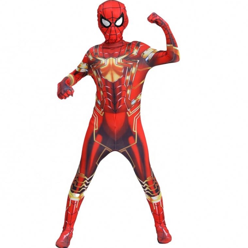 ชุดฮัลโลวีนต่างๆการแสดงเด็กสวมชุดสแปนเด็กซ์ทีวี&movie Spiderman Kids Superhero Costumes