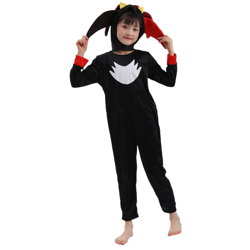 Kids Black Hedgehog เครื่องแต่งกาย Jumpsuit สำหรับเด็กเด็ก