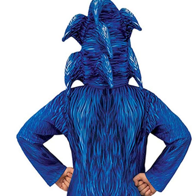 เกมฮัลโลวีนปาร์ตี้คอสเพลย์เด็ก Blue Sonic Jumpsuit การ์ตูน Sonic The Hedgehog
