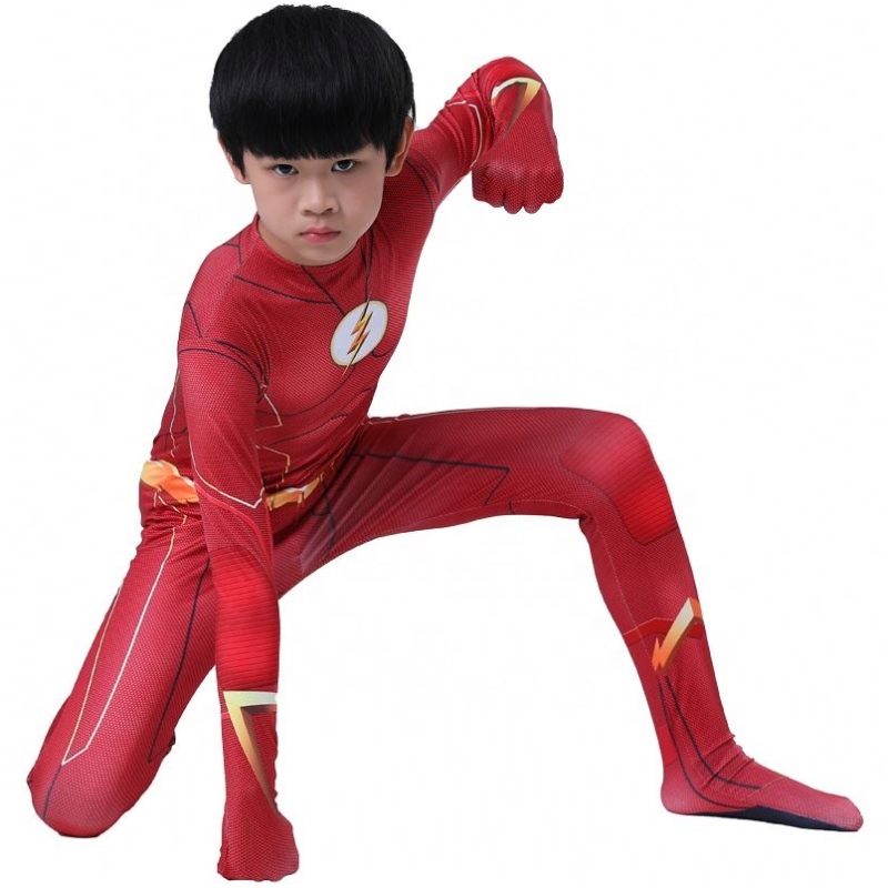 โรงงาน Direct Superhero Outfit Halloween Party Cosplay TV&movie เครื่องแต่งกายอุปกรณ์ประกอบฉาก The Flash Man For Boys