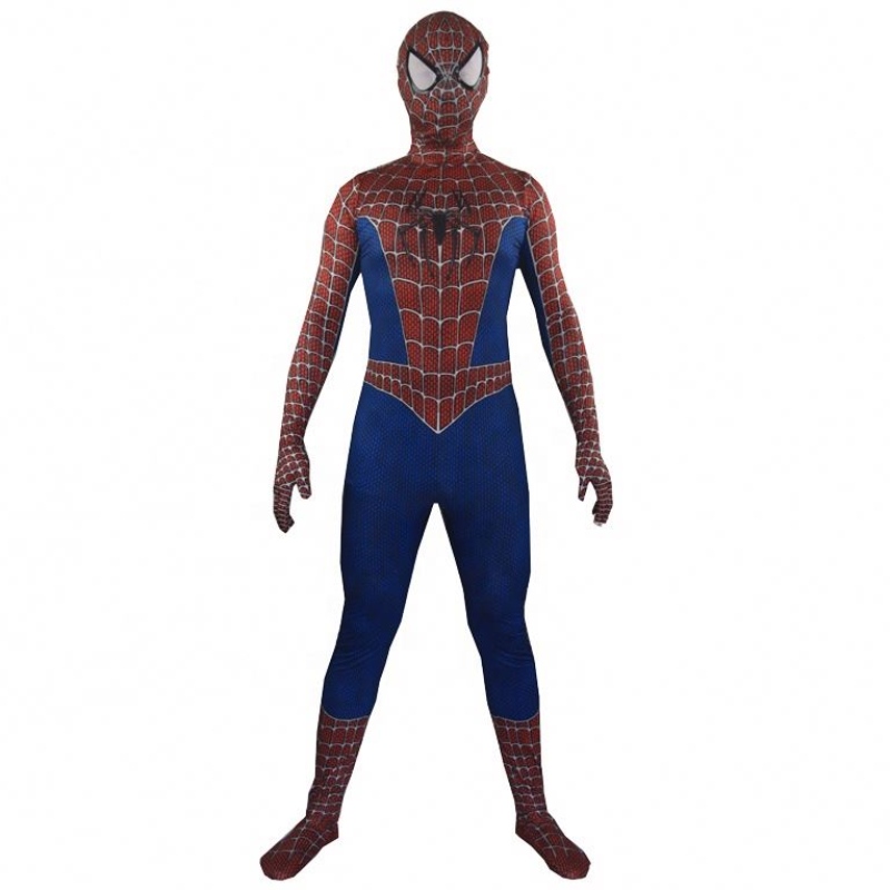 TV กล้ามเนื้อคุณภาพสูง&movie สวมบทบาทซูเปอร์ฮีโร่ jumpsuits เครื่องแต่งกาย Spiderman ที่น่าตื่นตาตื่นใจสำหรับผู้ใหญ่