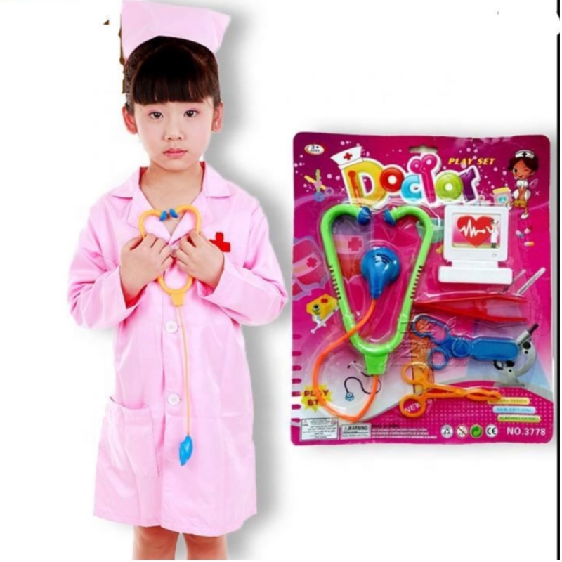 Rogeplay ศัลยแพทย์ Hot Lab Set Set Children อาชีพชุดเครื่องแบบชุดสูทชุดฮาโลวีนแพทย์ชุดคอสเพลย์คอสเพลย์และของเล่นสำหรับเด็ก