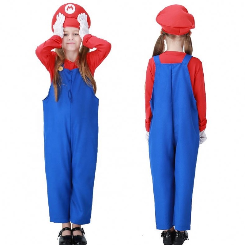 Hot Halloween Cosplay Louis Game Stage เครื่องแต่งกายเครื่องแต่งกาย Plumber Plumber Child Super Mario Bros เครื่องแต่งกาย