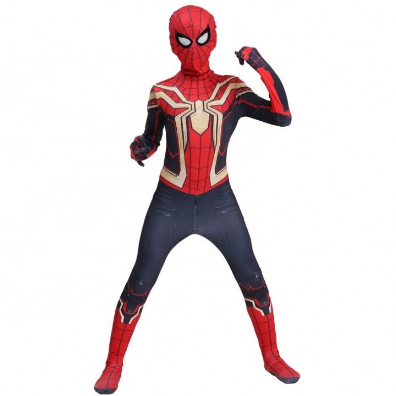 พิเศษแฟนซีสีดำ&gold Spiderman Halloween Suit Kids Kids Child