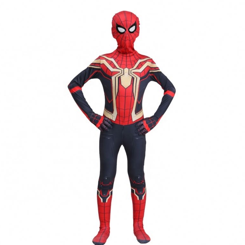พิเศษแฟนซีสีดำ&gold Spiderman Halloween Suit Kids Kids Child