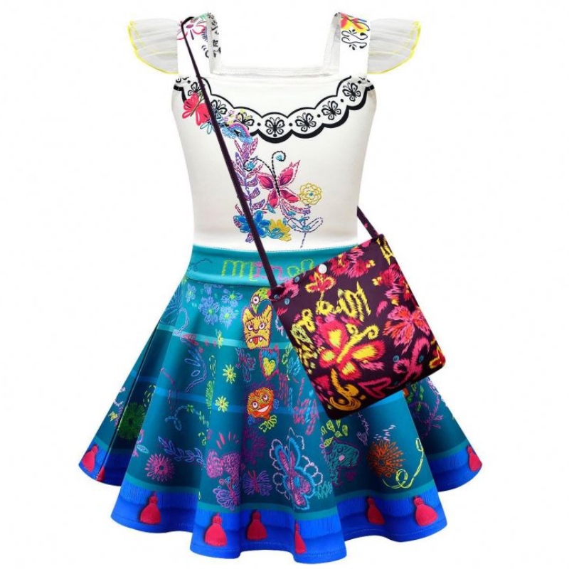 สาว ๆ Encanto Mirabel คอสเพลย์เครื่องแต่งกายเด็ก Carnival วันเกิดเจ้าหญิงชุดเด็ก Encanto Dresses