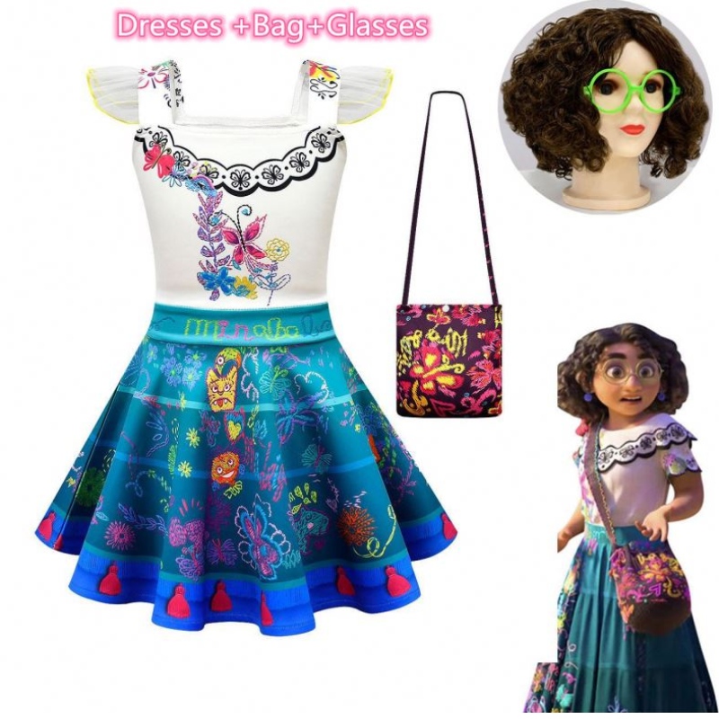 สาว ๆ Encanto Mirabel คอสเพลย์เครื่องแต่งกายเด็ก Carnival วันเกิดเจ้าหญิงชุดเด็ก Encanto Dresses