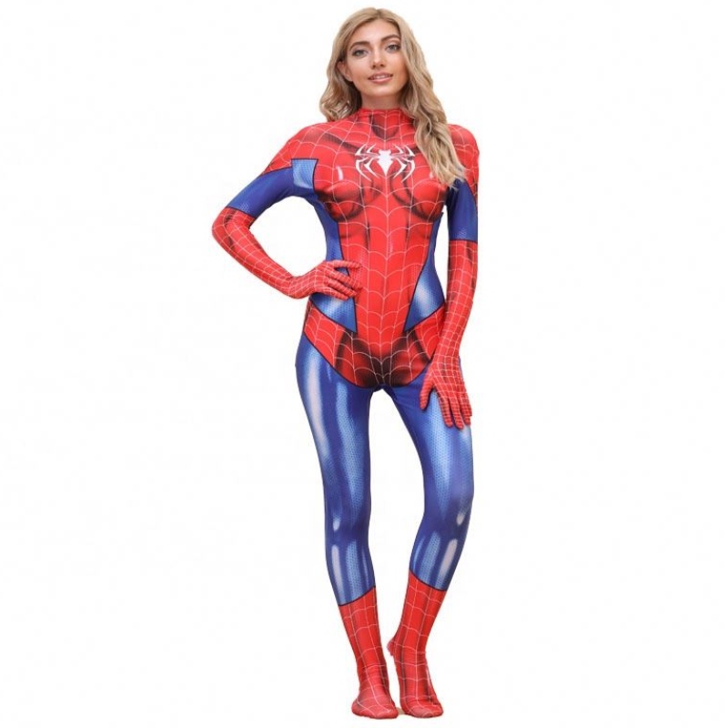 Wholesale Plus Size Halloween Prop Performance Performance สำหรับ Woman Spiderman Spiderwoman เครื่องแต่งกายชุด