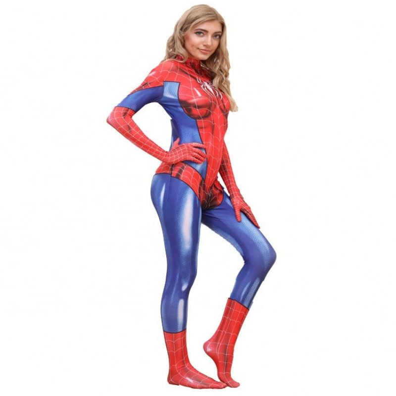 Wholesale Plus Size Halloween Prop Performance Performance สำหรับ Woman Spiderman Spiderwoman เครื่องแต่งกายชุด