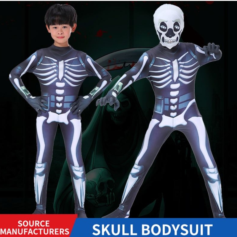 ผู้ผลิตขายส่งเด็ก ๆ ของชุดฮัลโลวีน Skeleton Bodysuit คอสเพลย์ชุดคอสเพลย์