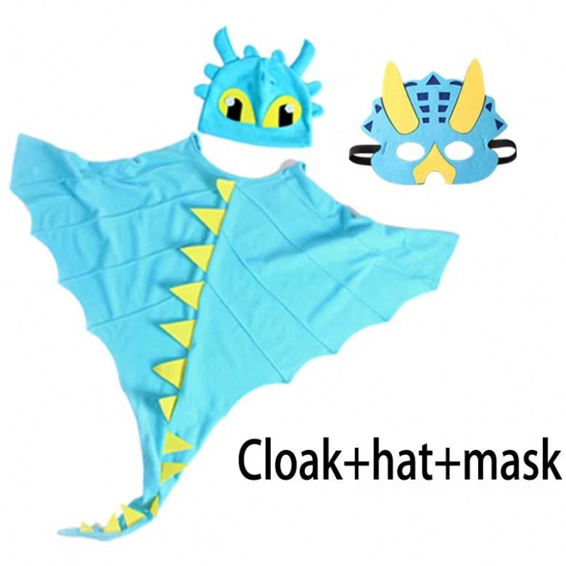 Kids Dinosaur-Costume-Cape กับ Hood Halloween Cossplay Costume Party Favors Favors