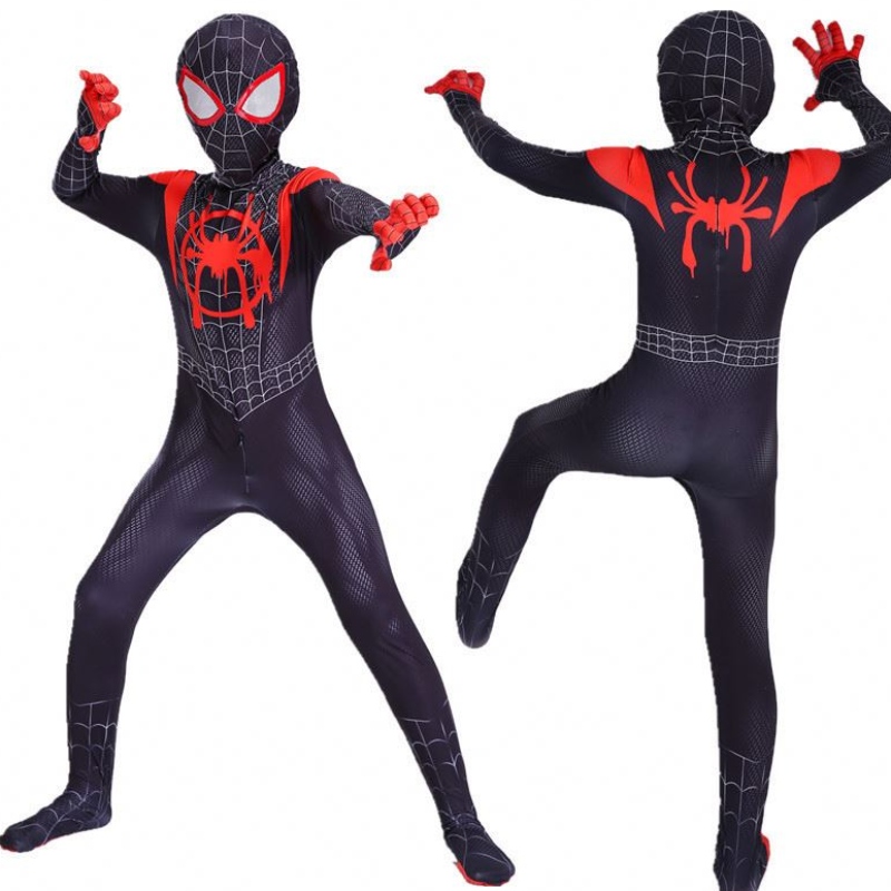 เกมเกมเครื่องแต่งกายแม่-เด็กคู่ขนานจักรวาล Black Spider Jumpsuit สำหรับผู้ใหญ่อนิเมะคอสเพลย์ Spiderman Halloween เครื่องแต่งกาย