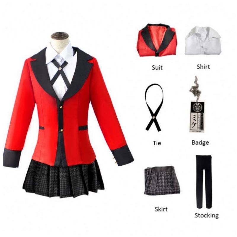 Nime Kakegurui คอสเพลย์รูป Yomotsuki Runa คอสเพลย์เครื่องแต่งกายเสื้อโค้ท jk โรงเรียนชุดเครื่องแบบ hoodie ชุดฮัลโลวีนสำหรับผู้หญิง