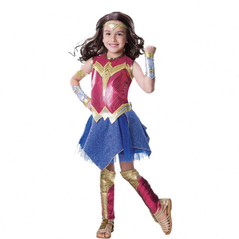 เครื่องแต่งกายเด็กสาว Wonder Dress Up Superhero คอสเพลย์ชุดฮาโลวีนสำหรับเด็ก
