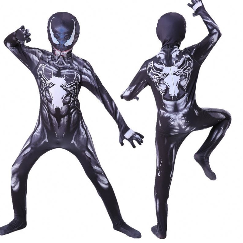 การออกแบบใหม่ชุดผู้ใหญ่ชุดเด็ก Jumpsuit Boys Symbiote Spiderman เครื่องแต่งกาย Superheros คอสเพลย์ชุดฮาโลวีน