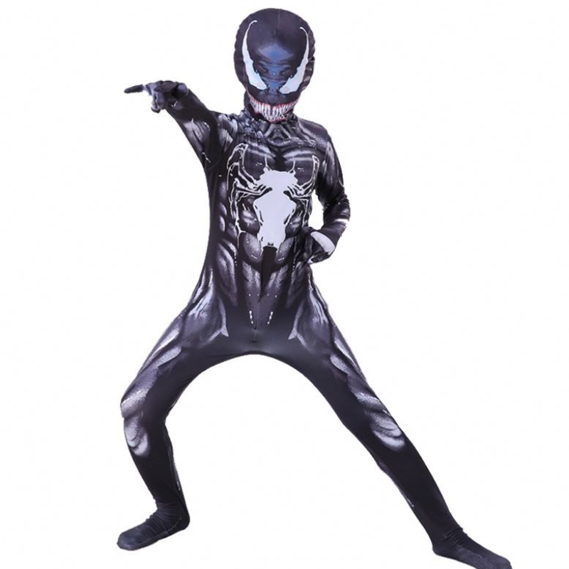 การออกแบบใหม่ชุดผู้ใหญ่ชุดเด็ก Jumpsuit Boys Symbiote Spiderman เครื่องแต่งกาย Superheros คอสเพลย์ชุดฮาโลวีน