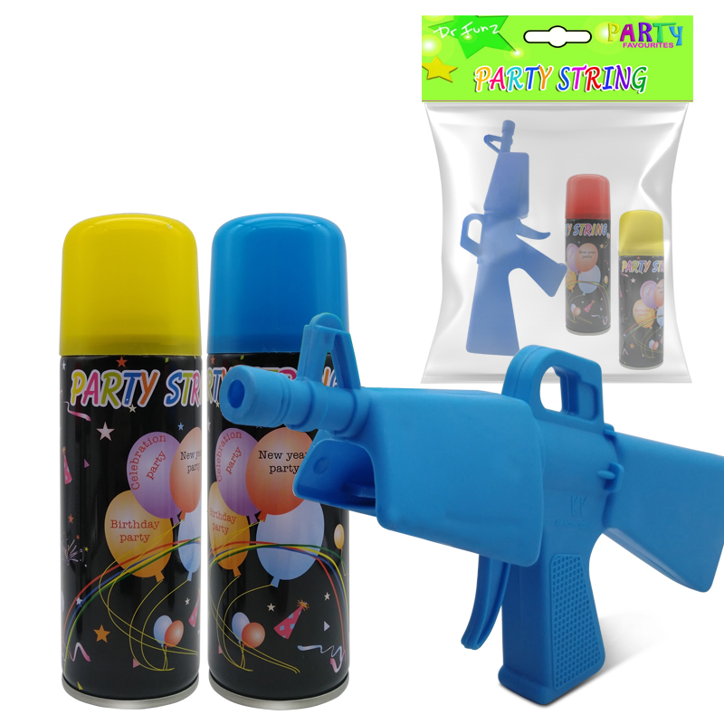 Silly String กับ Gun Crazy String กับ Gun Party String Confetti Shooter