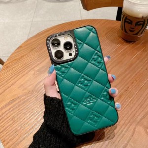 เคสโทรศัพท์บุคลิกภาพหนังแกะที่เหมาะสำหรับ Apple, Samsung, Huawei, Xiaomi และโทรศัพท์มือถืออื่น ๆ , iPhone14 Lattice Lingwen Phone Profence Profence Leather Case, Soft Shell D...